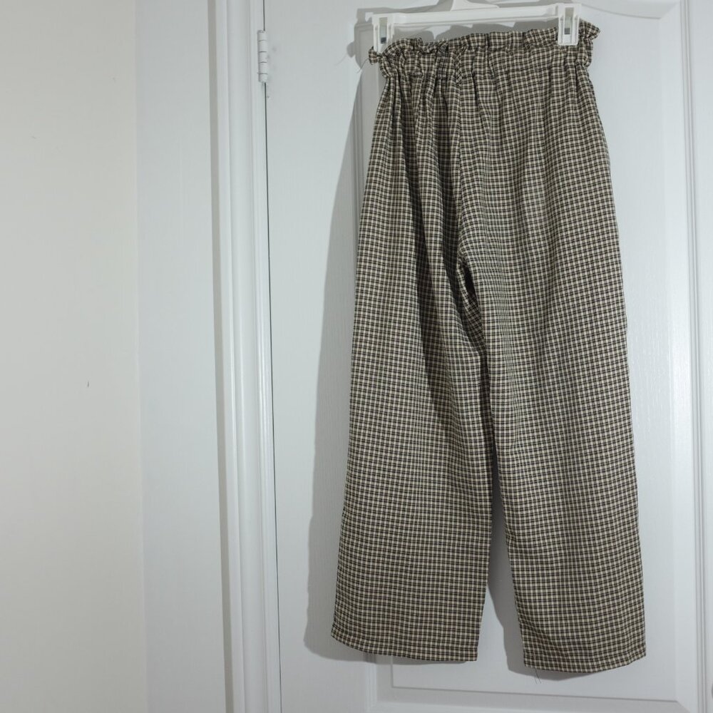 Pradap paper bag beige checked pants - Picture 2 of 5